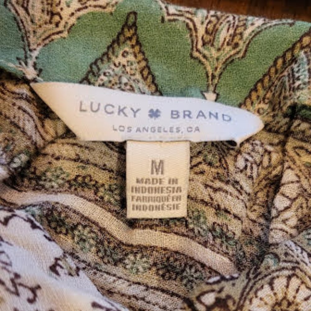 Lucky Brand - long sleeve, lightweight elastic sleeve & waistband -Medium - Picture 2 of 7